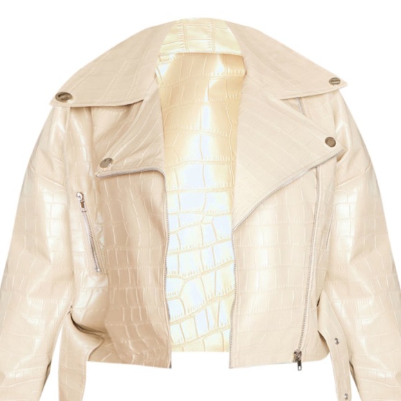 MISSGUIDED CROC BIKER JACKET - Picture 6 of 15